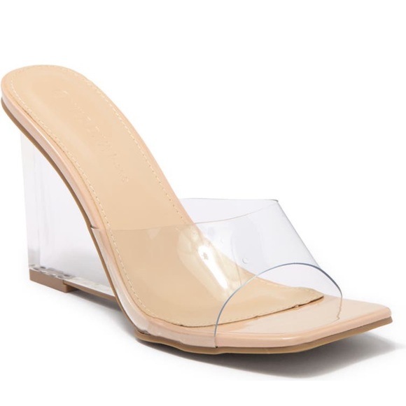 WILD DIVA LOUNGE (Frankie Clear Wedge Heeled Sandal ( Women) - Picture 1 of 9